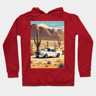 Muscle Car Desert Scene Hoodie